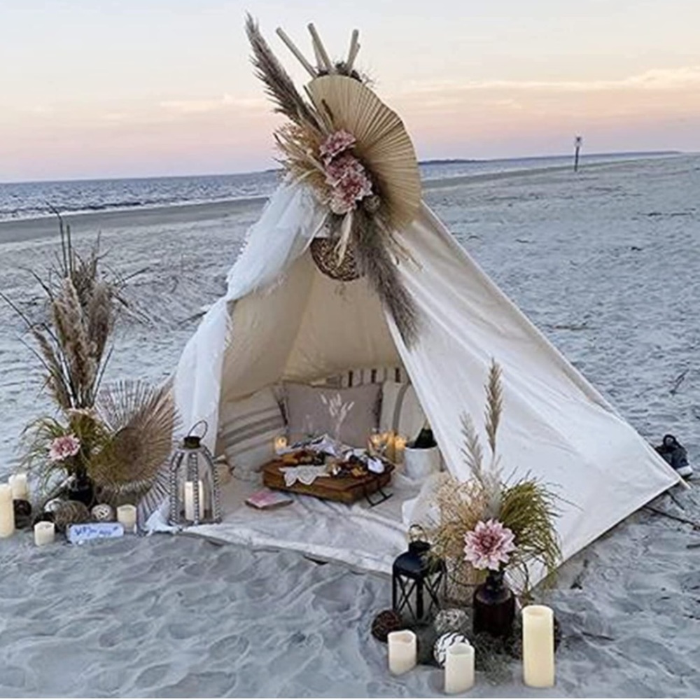 Huge Teepee, Large Tall, Wedding Teepee, Adult Teepee,5 Sides Wide Open Front - Picture 3 of 7
